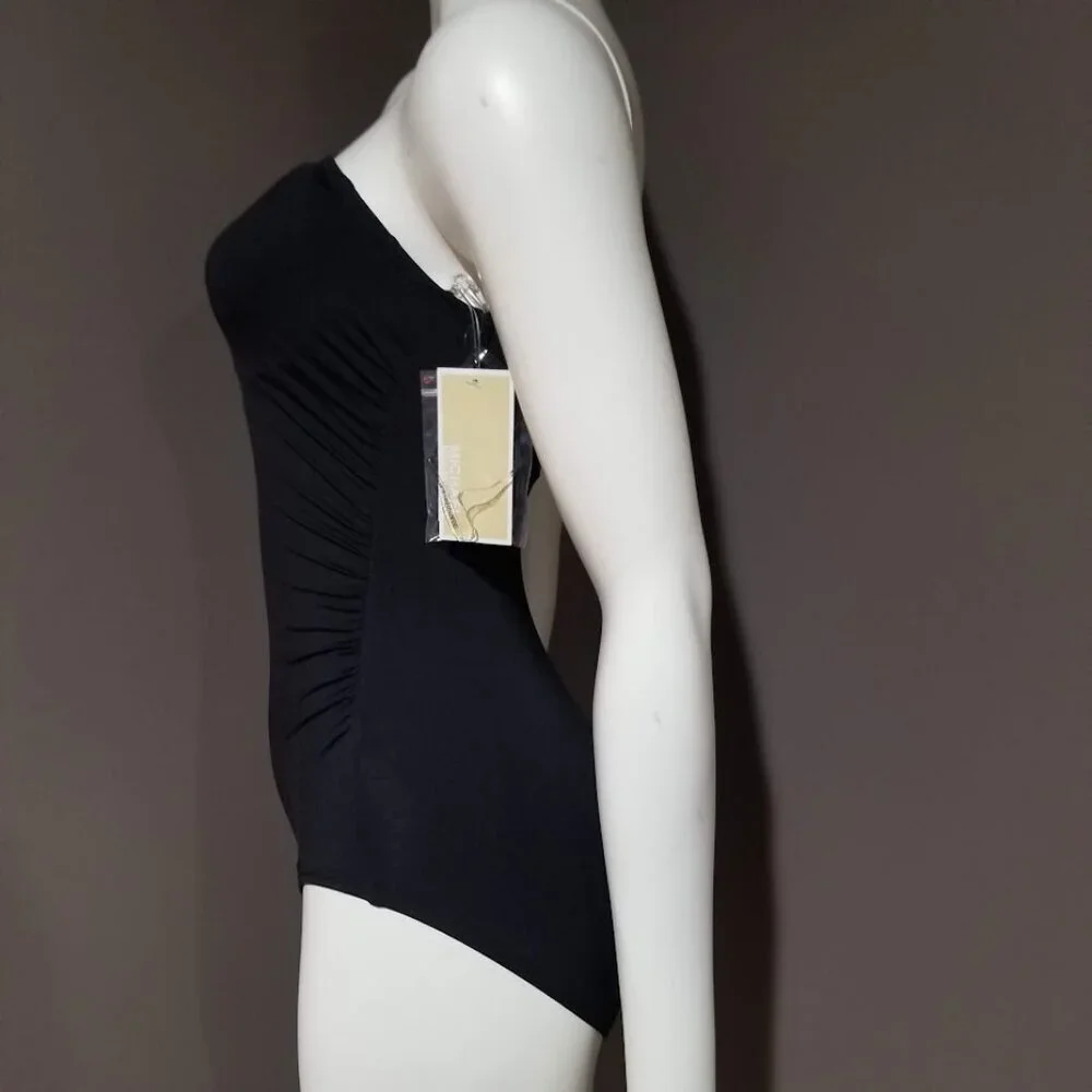 Michael Kors Embellished One-Shoulder Underwire One-Piece Swimsuit
